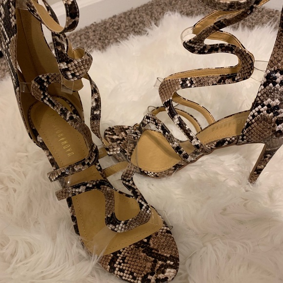 Python Strapped Heels - Picture 2 of 5